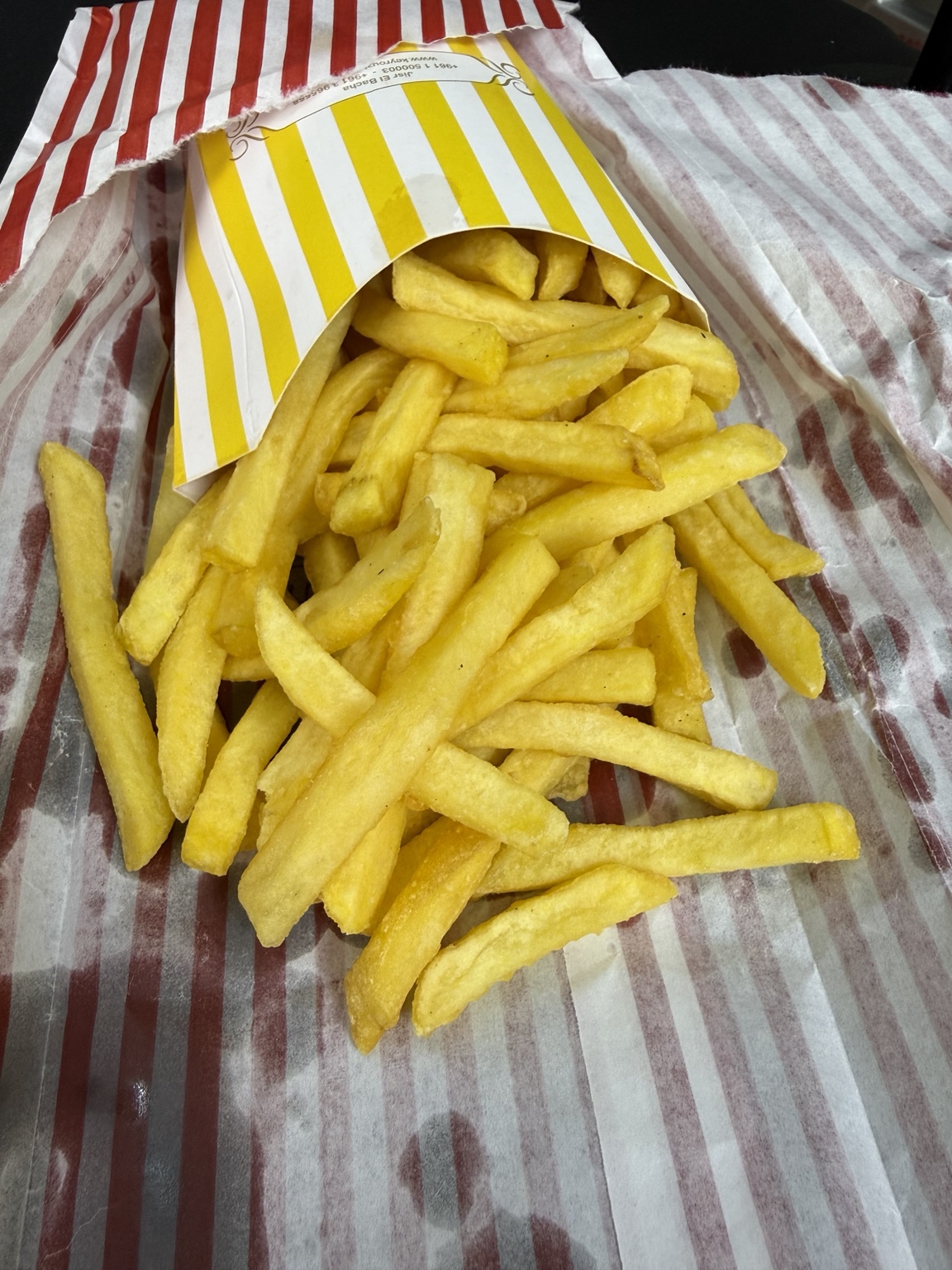 Side fries from Keyrouz Bakery