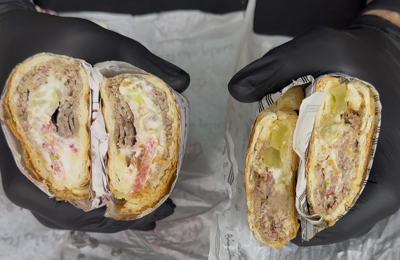 Rosto sandwiches side by side — Maalem Chakib on the left, Hajj Nasr on the right